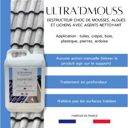 Antimousse toiture, façade, terrasse FASTI'DMOUSS