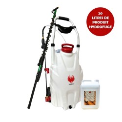 Pulverisateur électrique PRO SPRAYER PHOENIX Version 2 Batteries + Perche Télescopique 5,4 mètres + Hydrofuge 20 L