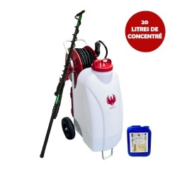 Pulverisateur électrique GLADIATOR SPRAYER PHOENIX + Perche Télescopique 5,4 mètres + Produit Nettoyant Extérieures 20 L